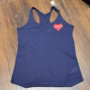 NWT Old Navy Navy Tank Top with Red Heart Small S